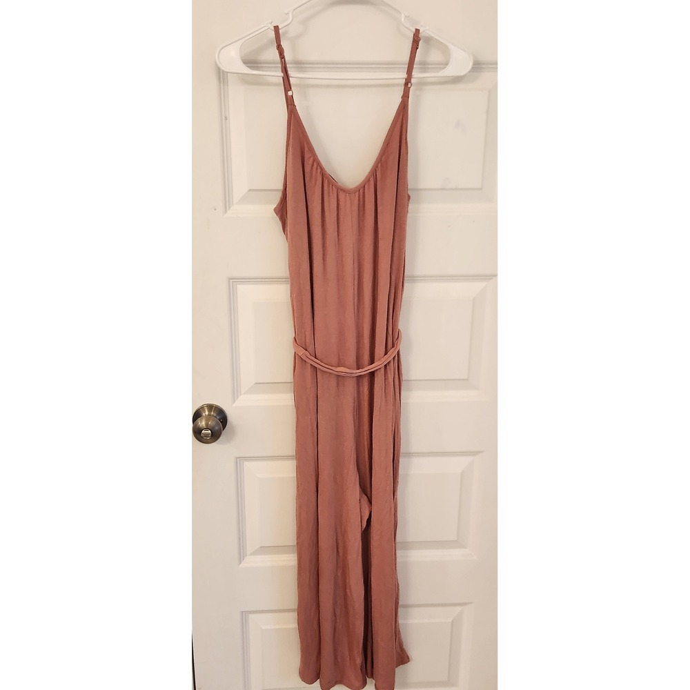 Stiletto's Womens Mauve Terracotta Wide Leg Sleeveless Jumpsuit Size S
